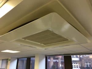 Simply Air Conditioning London - Fibreglass air deflector installation in Clerkenwell